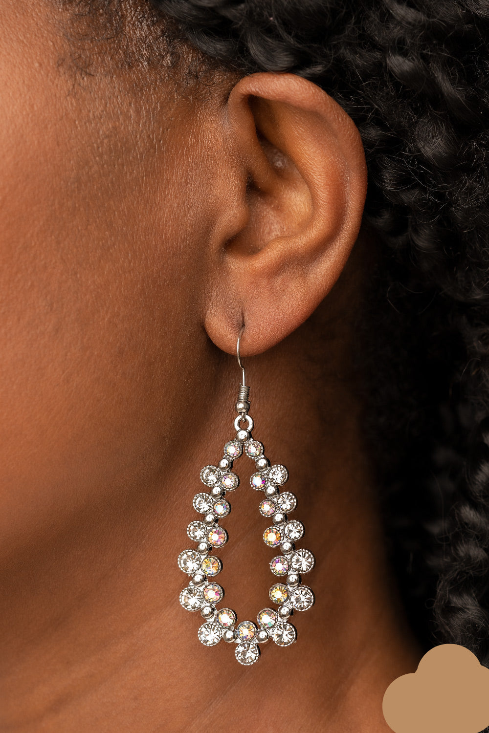 Paparazzi Earrings - Its About to GLOW Down - White