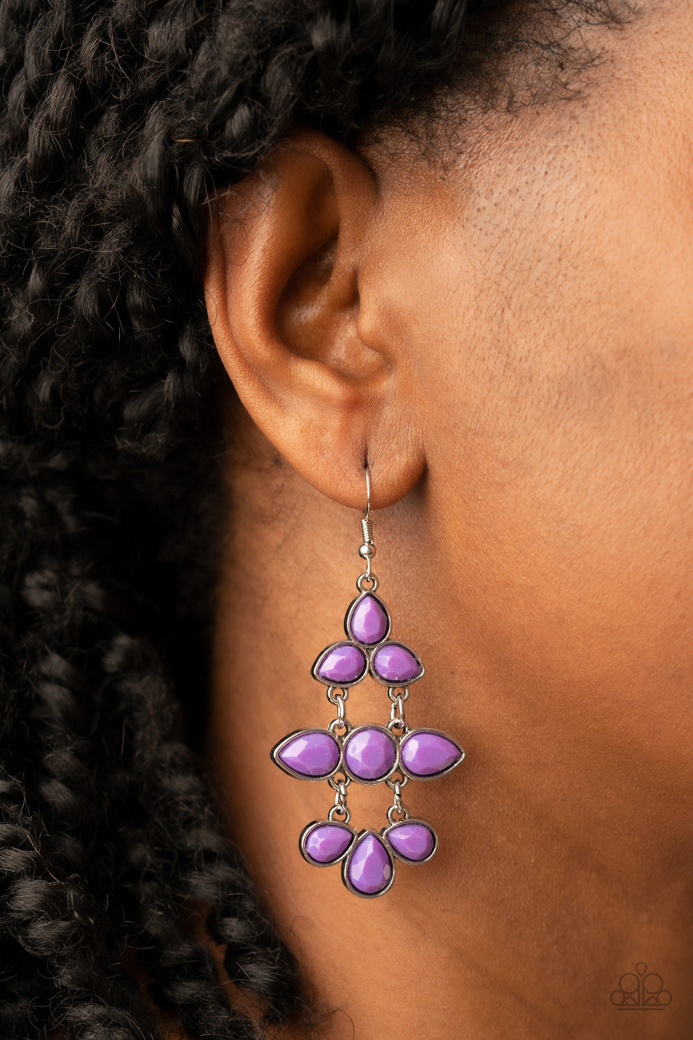 Paparazzi Earrings - Bay Breezin - Purple