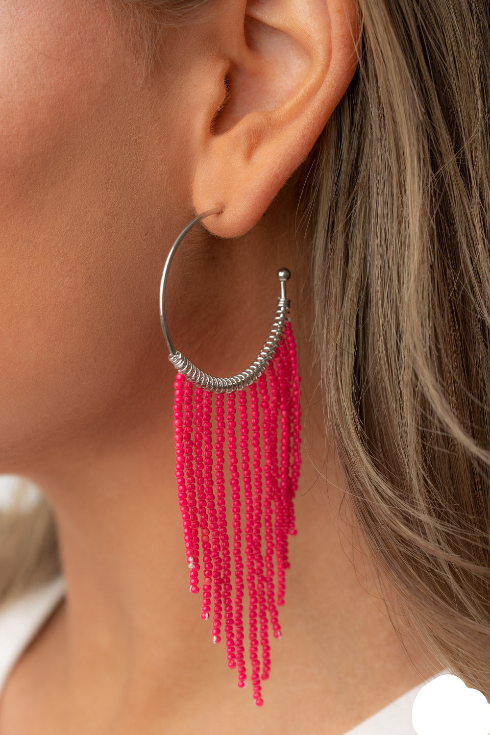 Paparazzi Earrings - Saguaro Breeze - Pink
