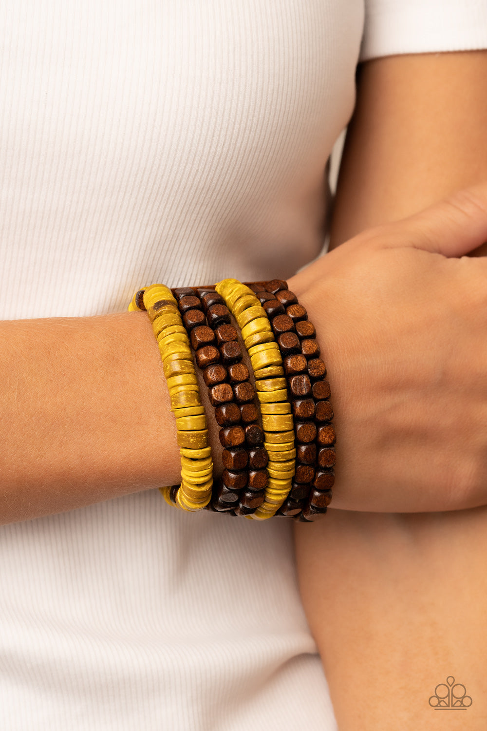 Paparazzi Bracelets - Fiji Fiesta - Yellow