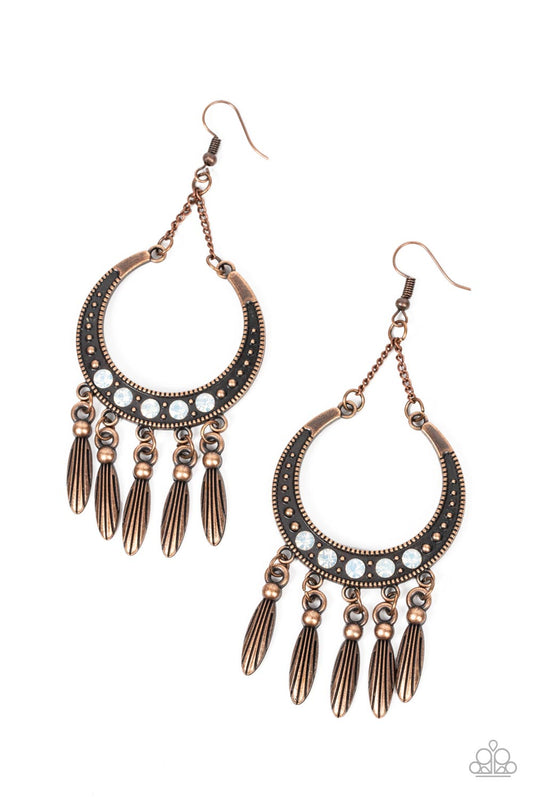 Paparazzi Earrings - Day to DAYDREAM - Copper