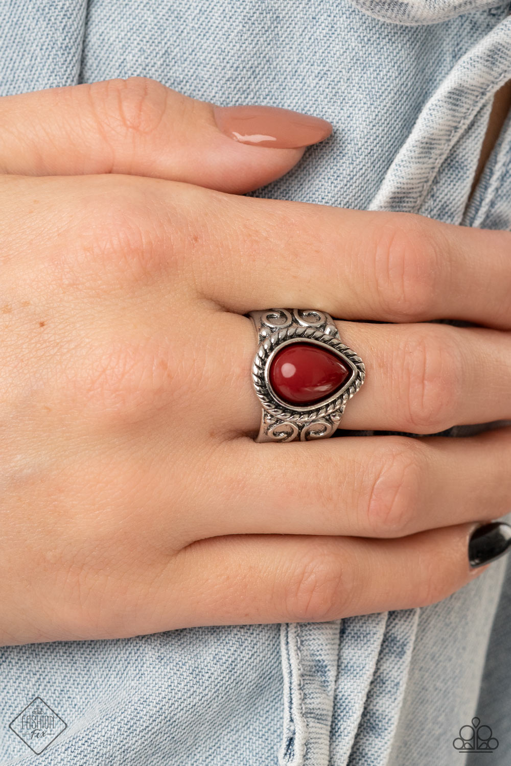 Paparazzi Rings - Maritime Mirage - Red - Fashion Fix January 2022