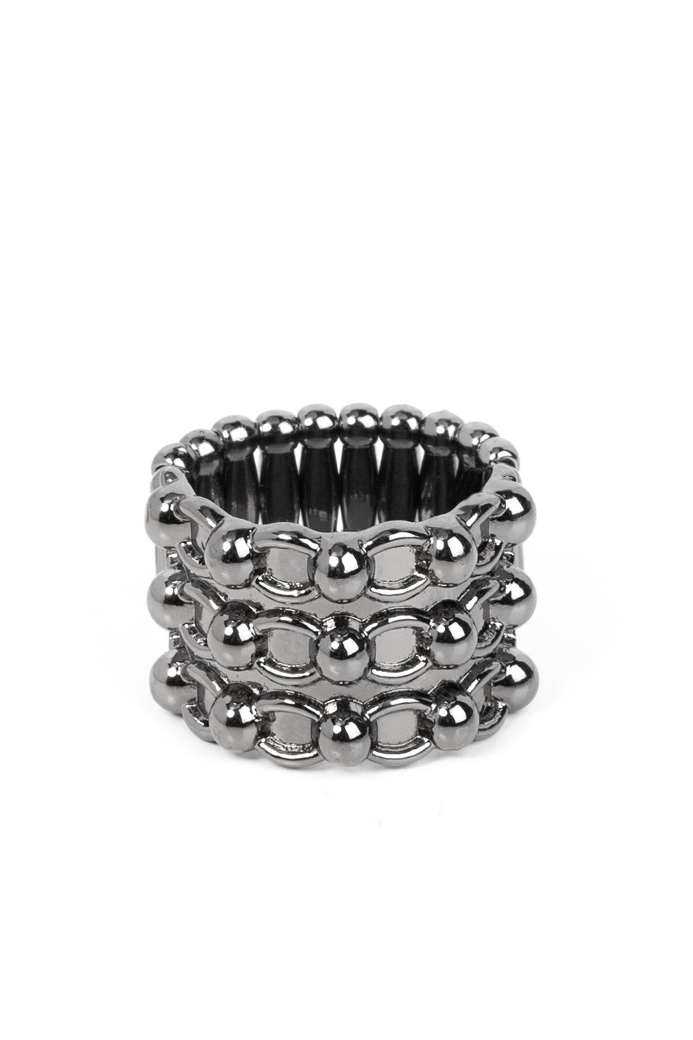 Paparazzi Rings - Dauntless Demeanor - Black
