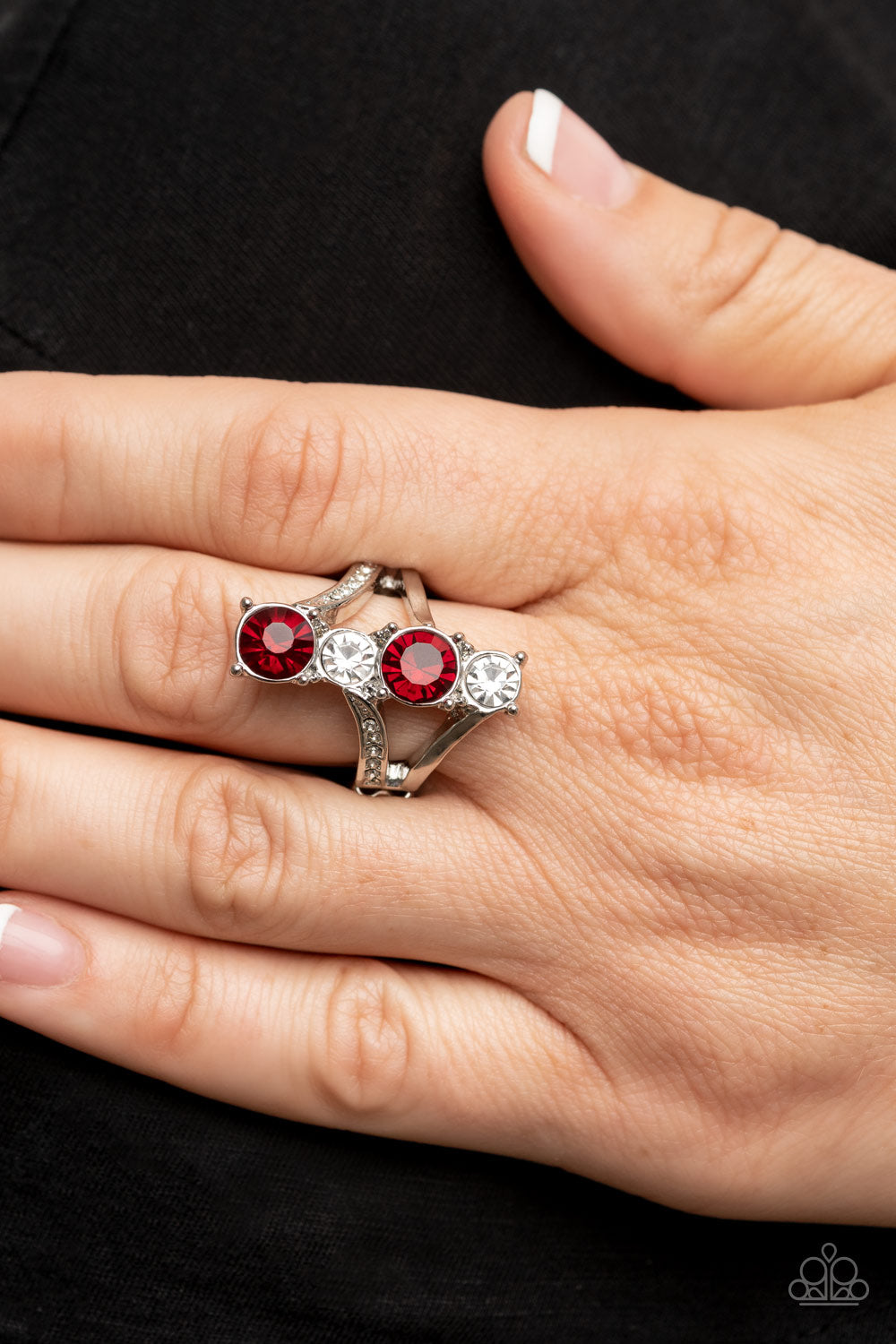 Paparazzi Rings - Duplicating Dazzle - Red