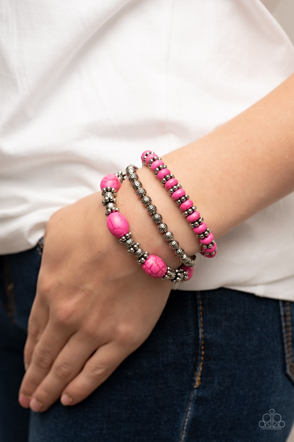 Paparazzi Bracelets - Taken by Sandstorm - Pink