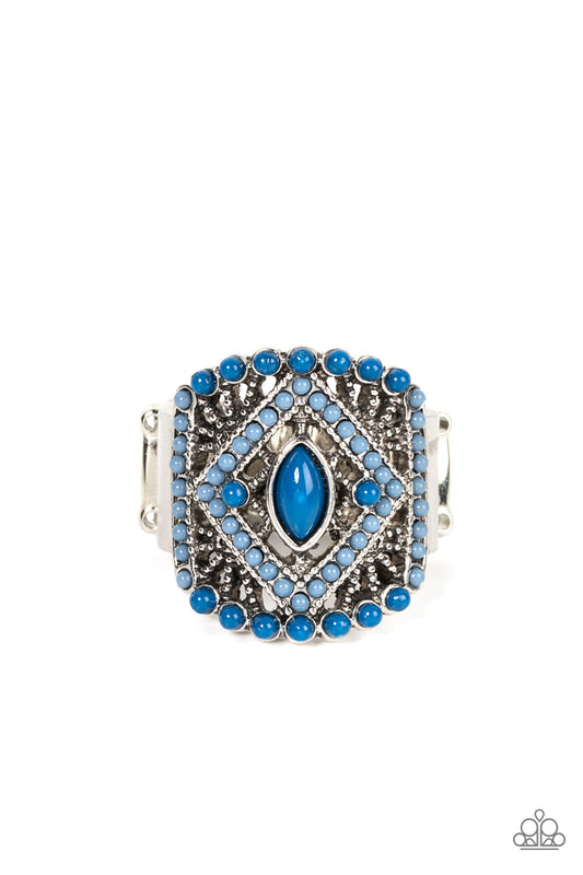 Paparazzi Rings - Amplified Aztec - Blue