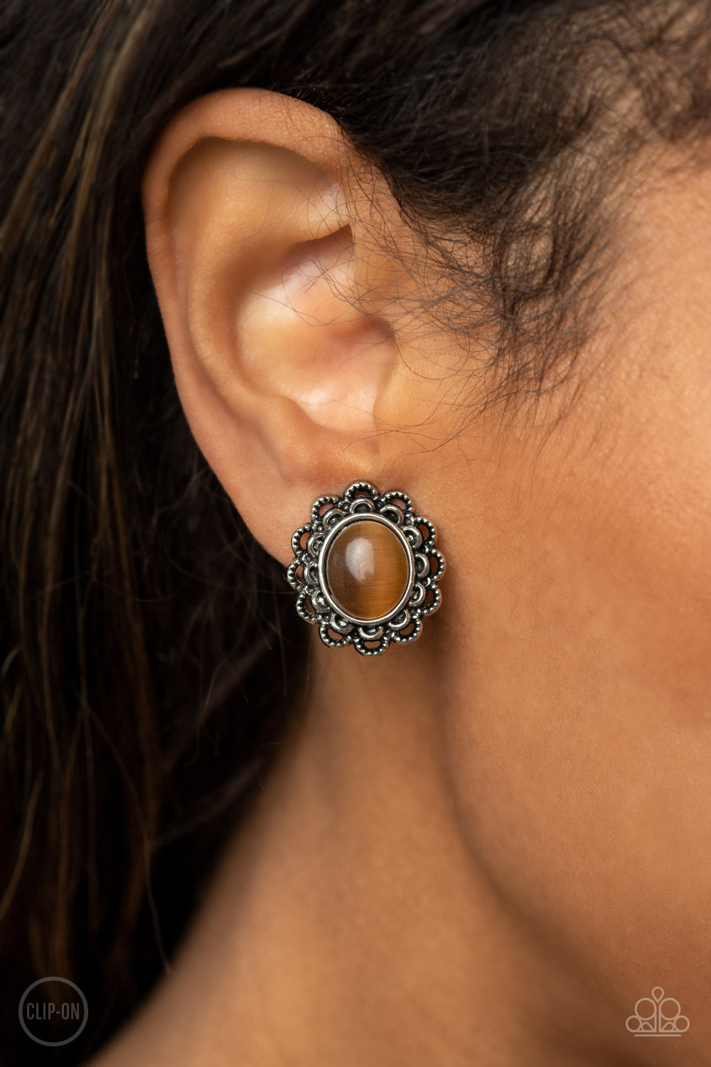 Paparazzi Earrings - Garden Gazebo - Brown