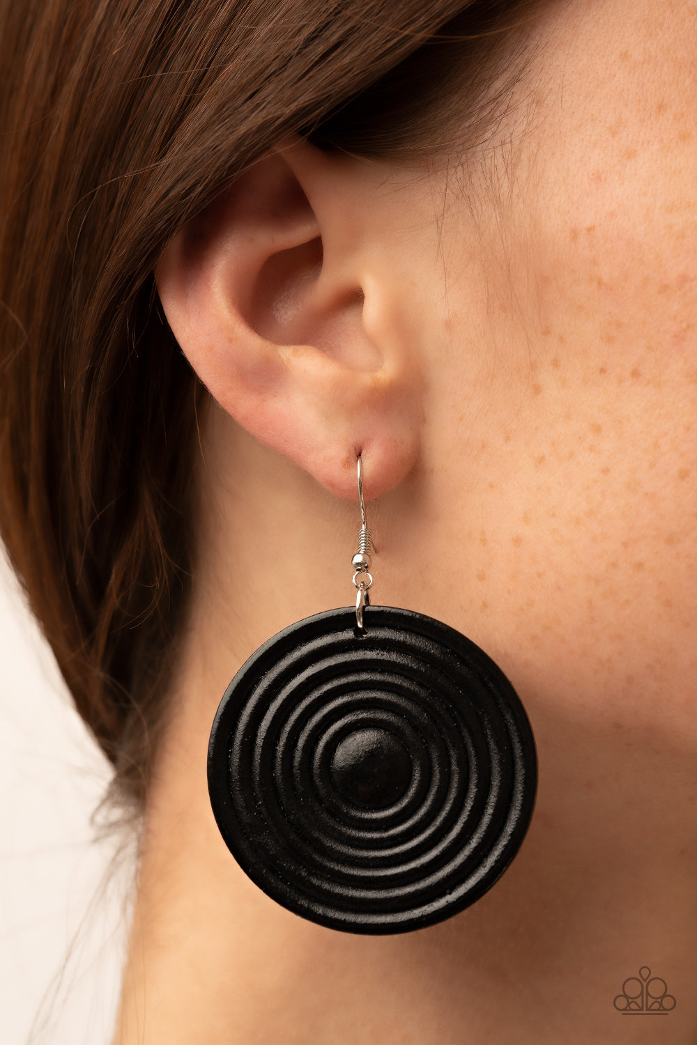 Paparazzi Earrings - Caribbean Cymbal - Black