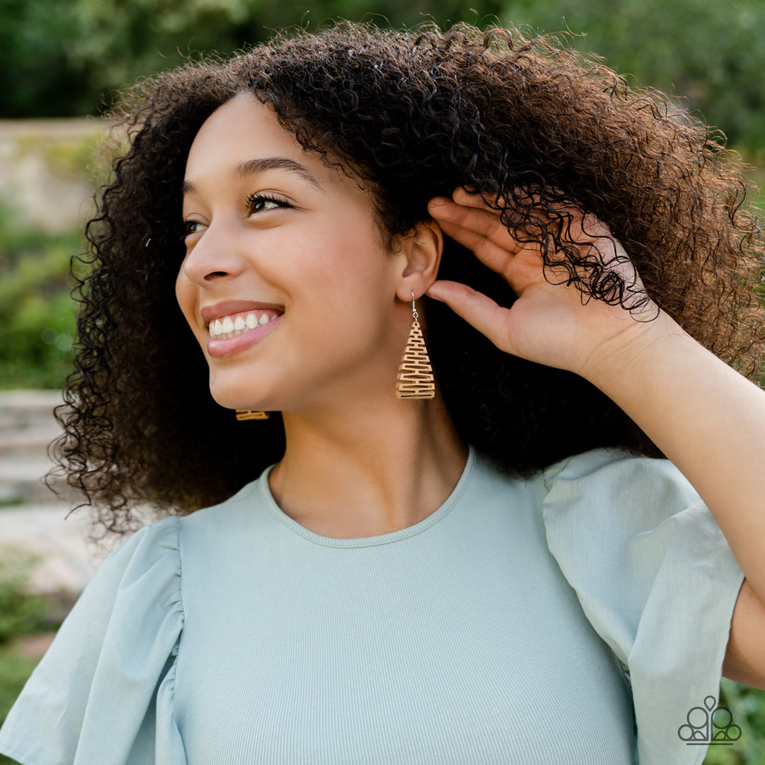 Paparazzi Earrings - Urban Delirium - Brown
