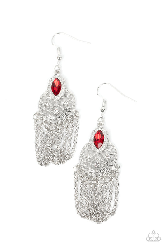 Paparazzi Earrings - for CHIME - Red