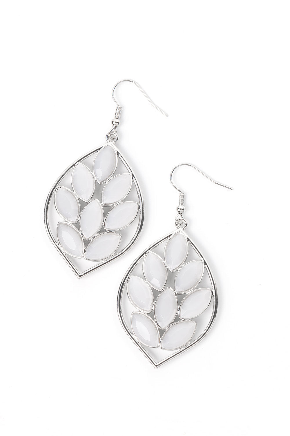 Paparazzi Earrings - Glacial Glades - White - E009