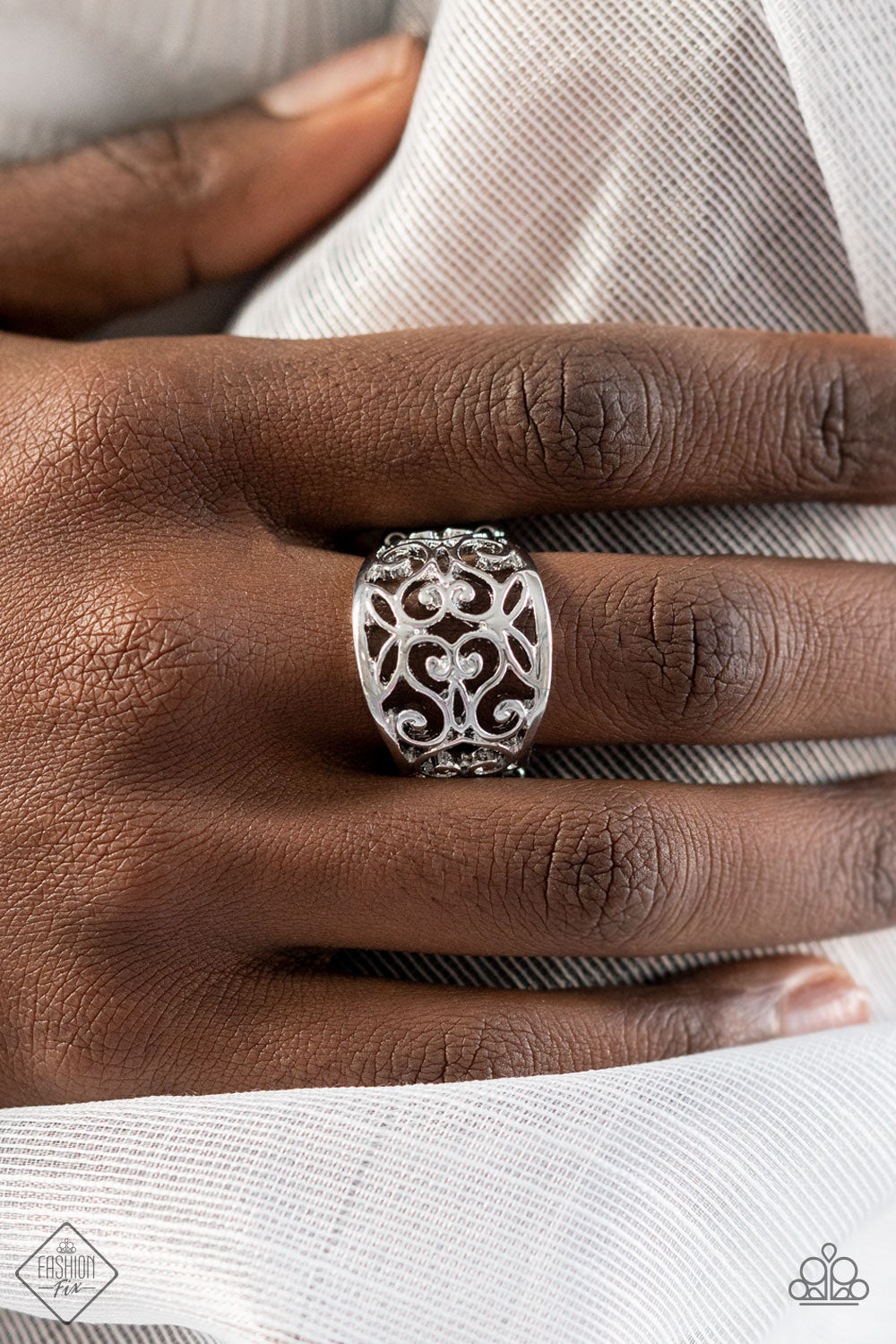 Paparazzi Rings - Wistful Thinking - Silver - Fashion Fix - February 2022