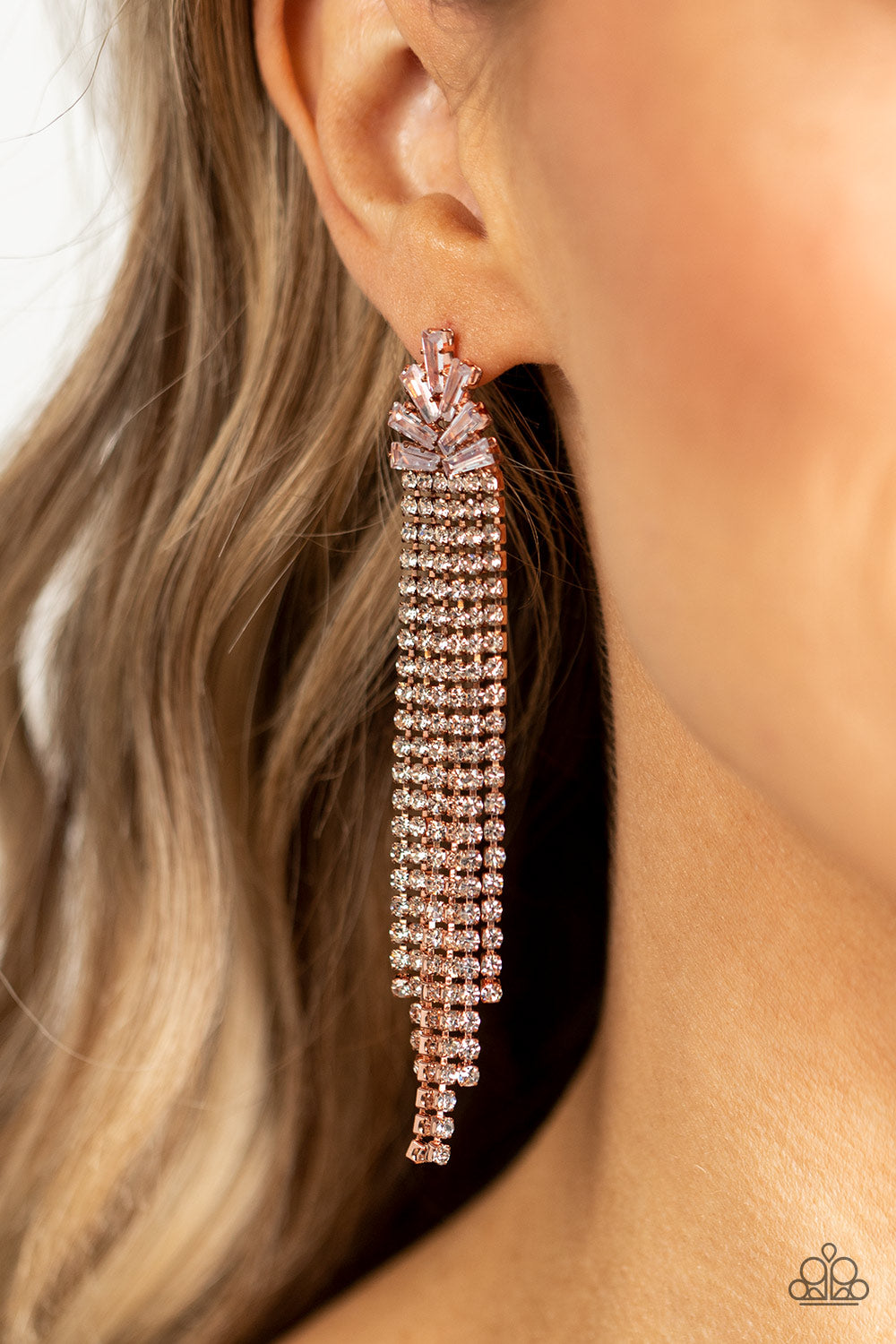 Paparazzi Earrings - Overnight Sensation - Copper