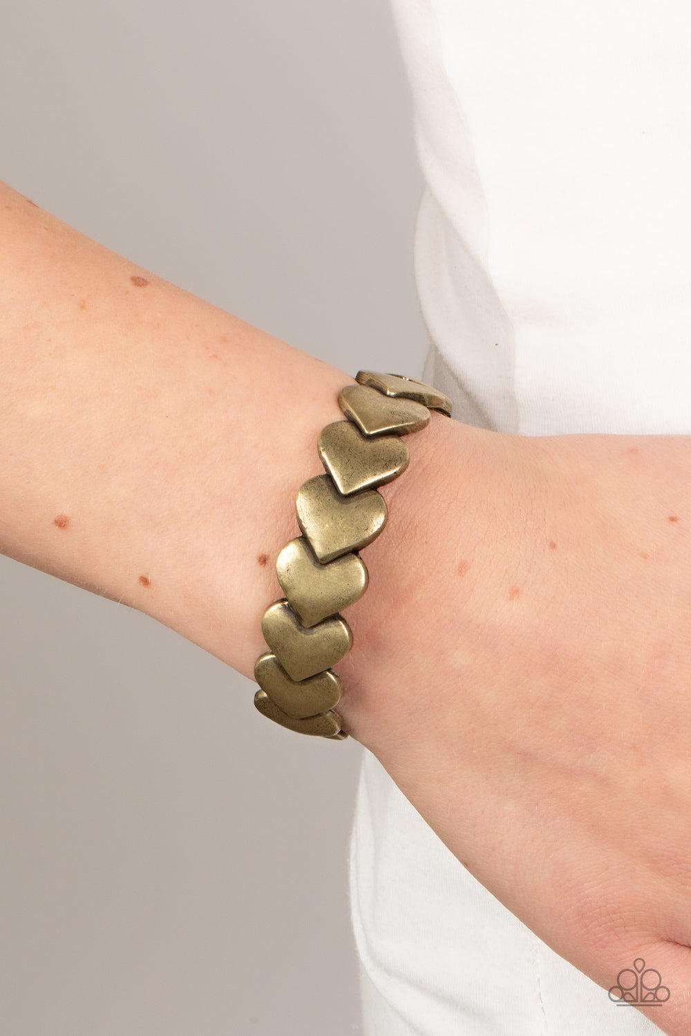Paparazzi Bracelets - Hearts Galore - Brass