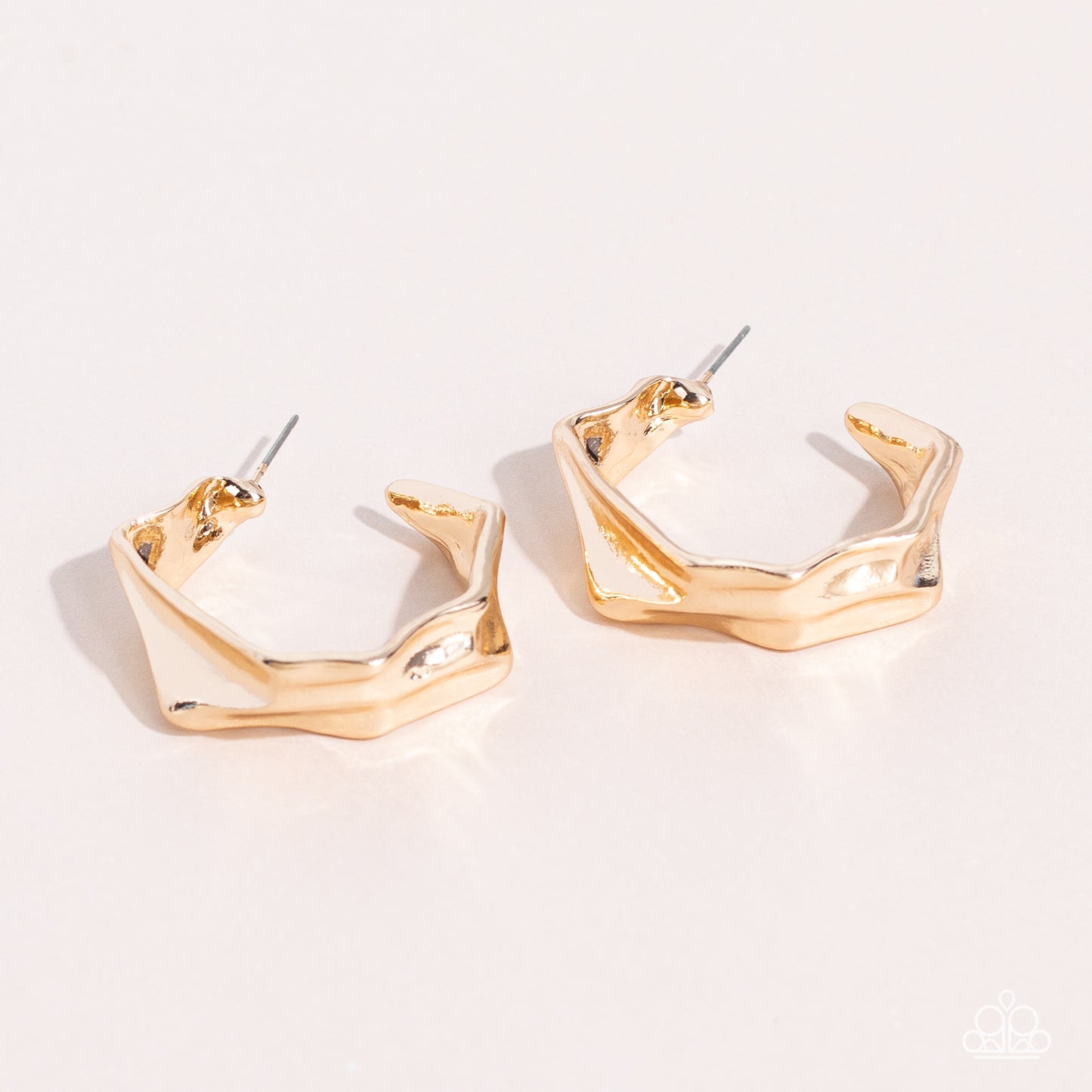 Paparazzi Earrings - Cutting Edge Couture - Gold - Hoops
