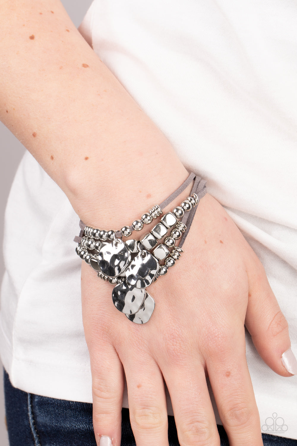 Paparazzi Bracelets - Token Trek - Silver