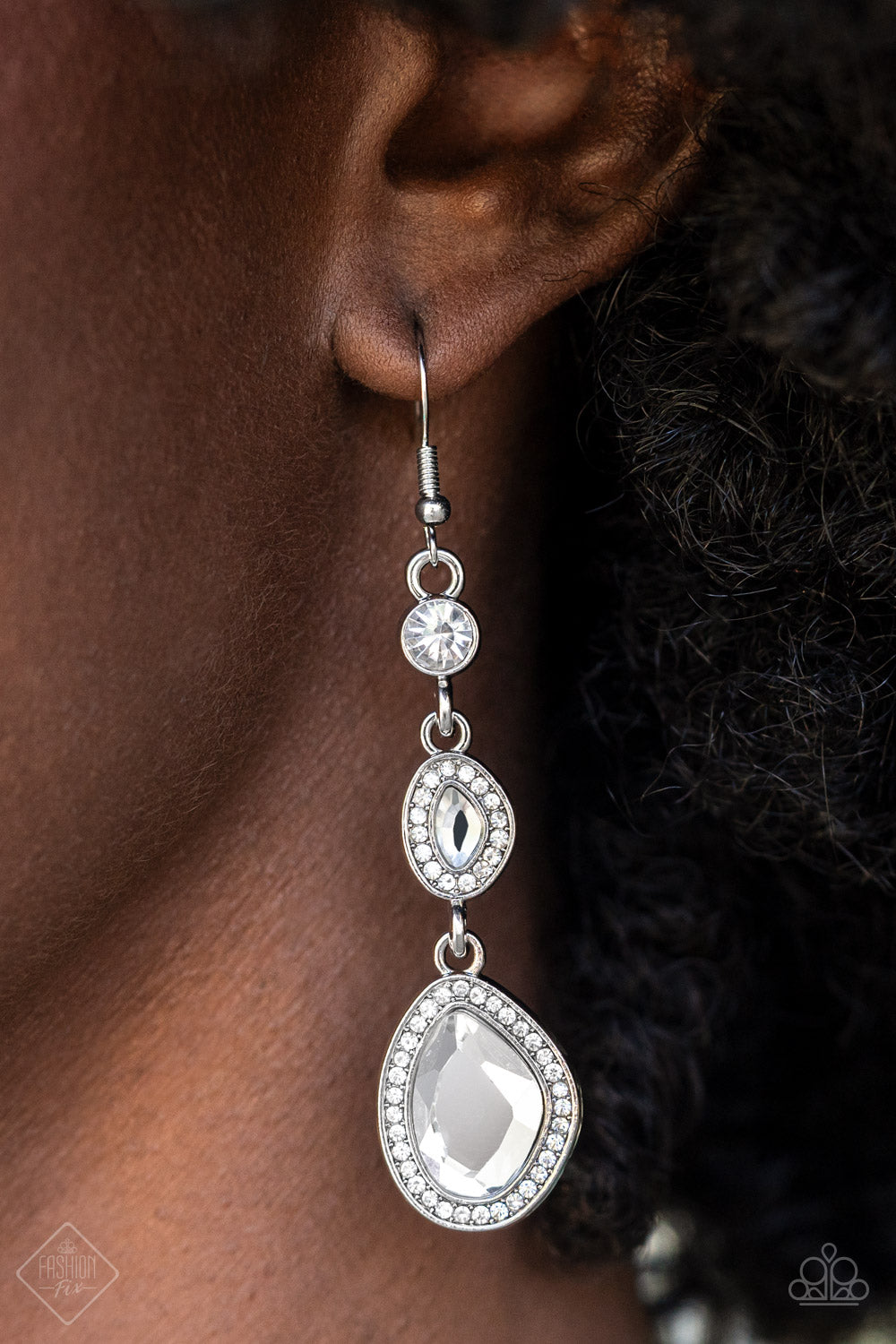 Paparazzi Earrings - Dripping Self- Confidence - White - Fashion Fix