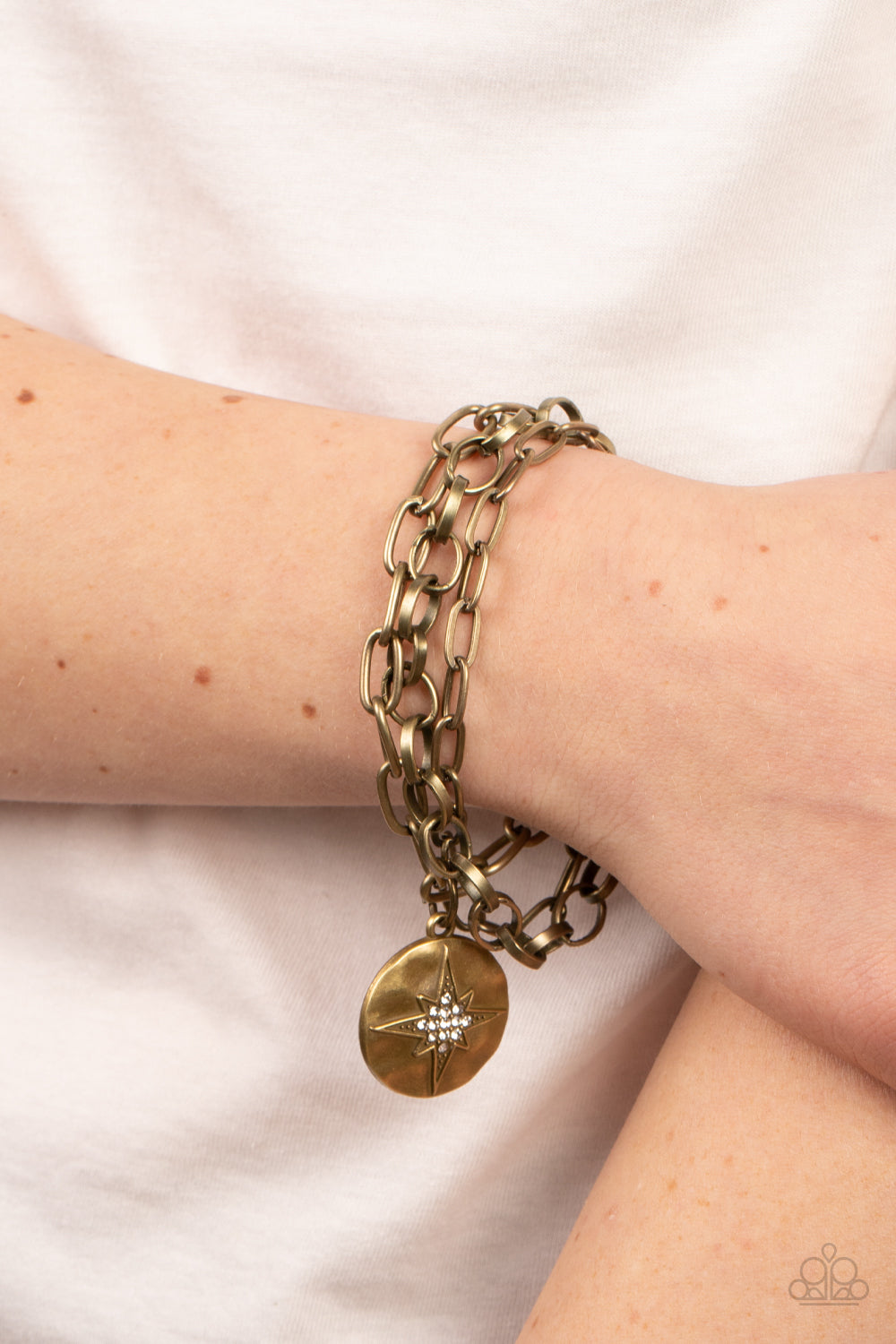 Paparazzi Bracelets - True North Twinkle - Brass