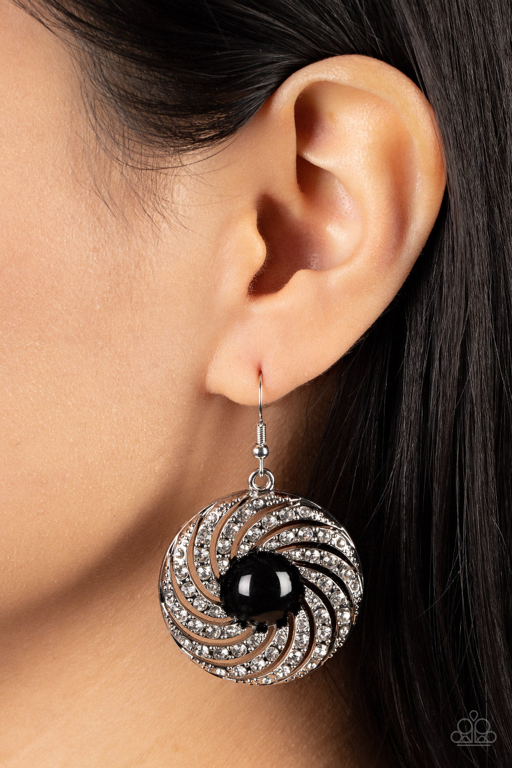 Paparazzi Earrings - Vintage Vortex - Black