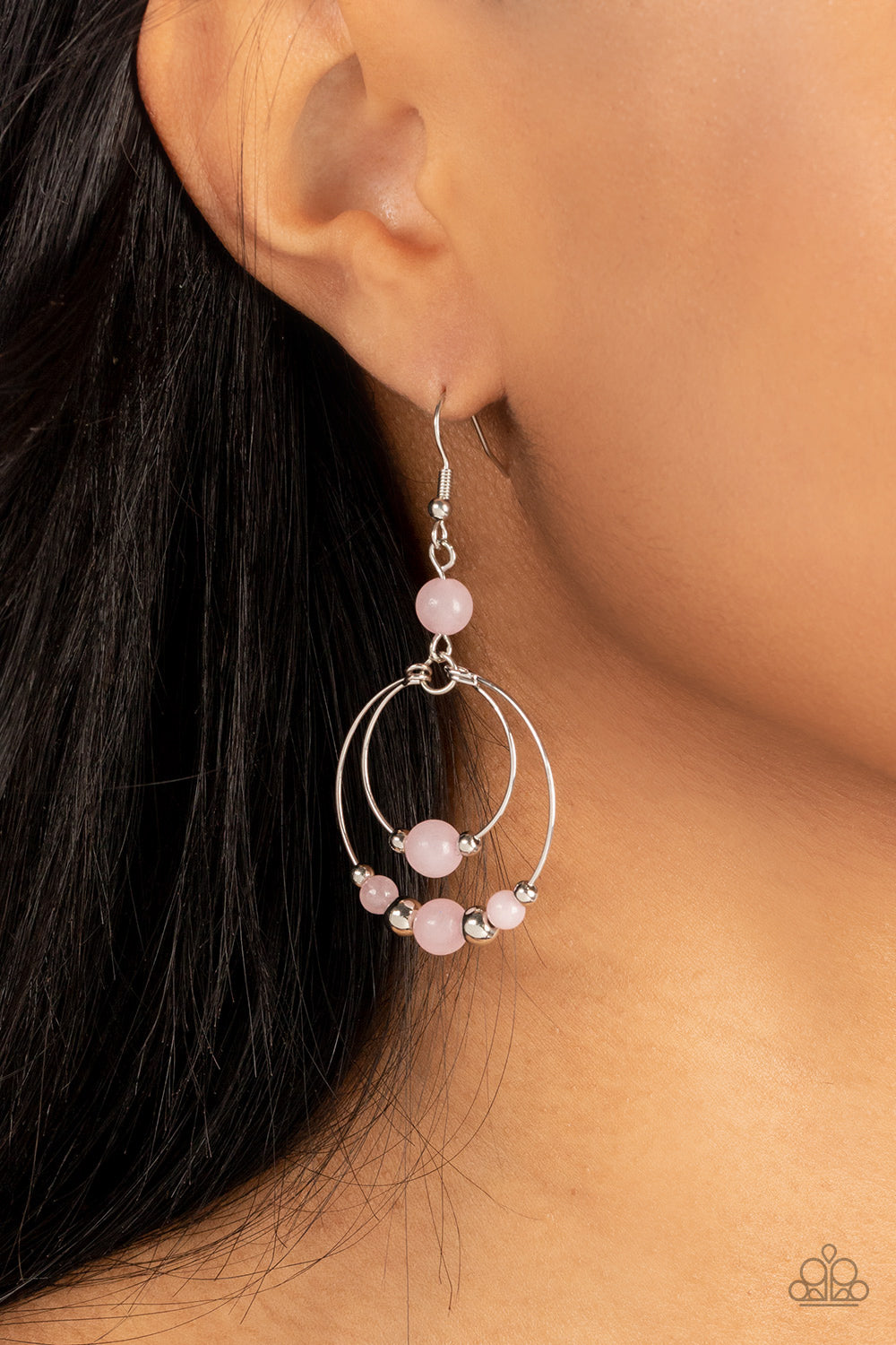 Paparazzi Earrings - Eco Eden - Pink