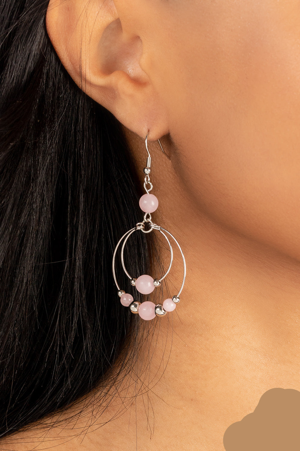 Paparazzi Earrings - Eco Eden - Pink - E2321