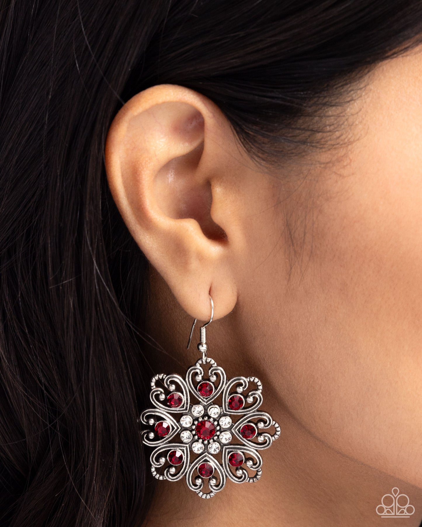 Paparazzi Earrings - Garden of Love - Red