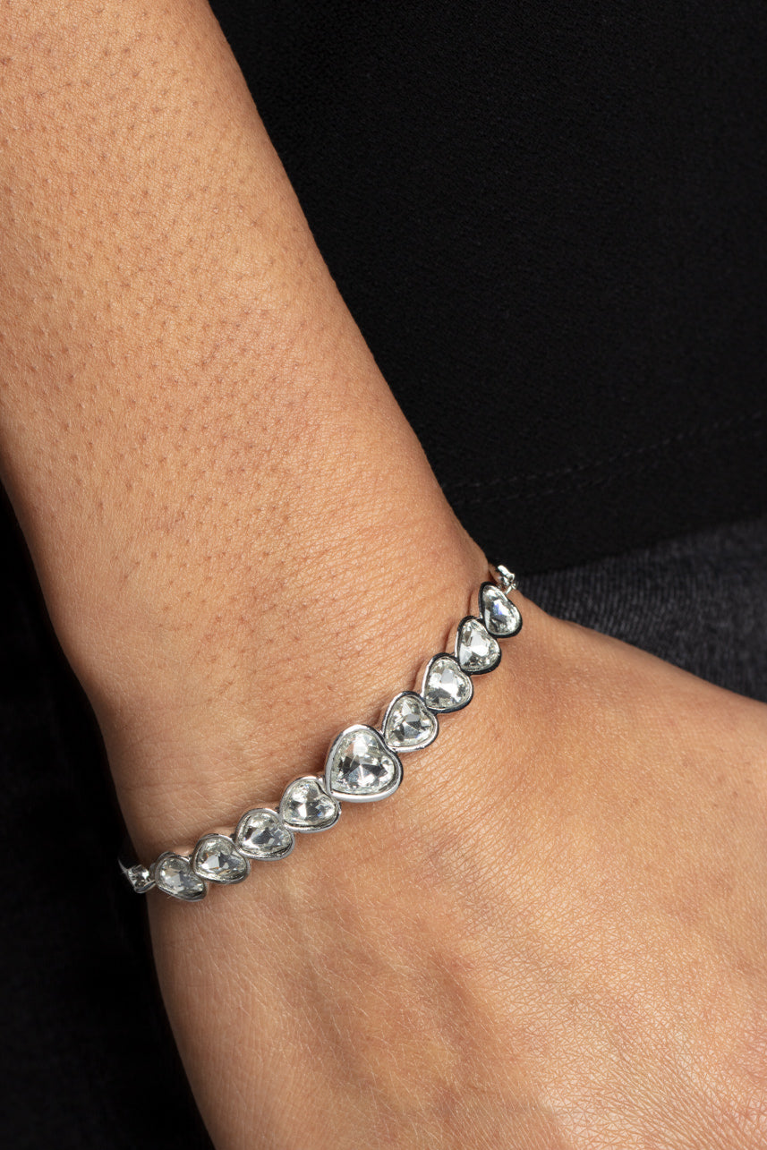 Paparazzi Bracelets - Lusty Luster - White