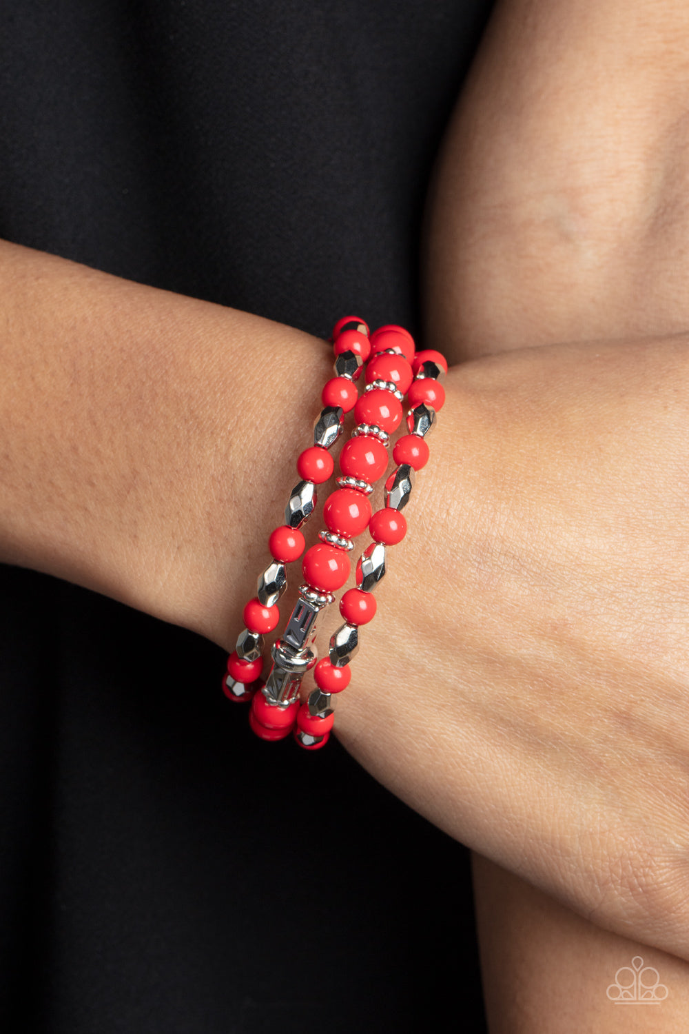 Paparazzi Bracelets - Colorfully Coiled - Red