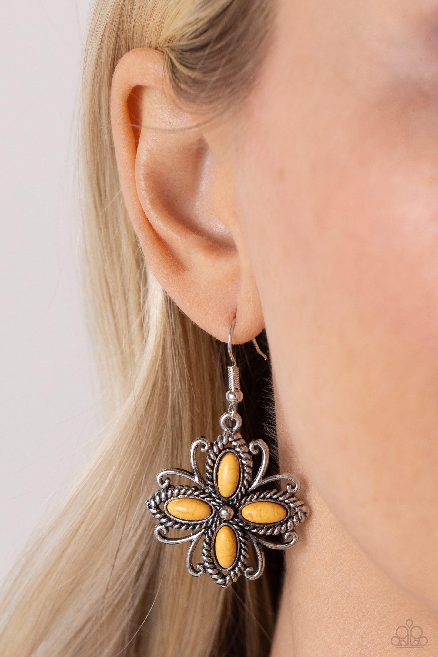 Paparazzi Earrings - Badlands Ballad - Yellow