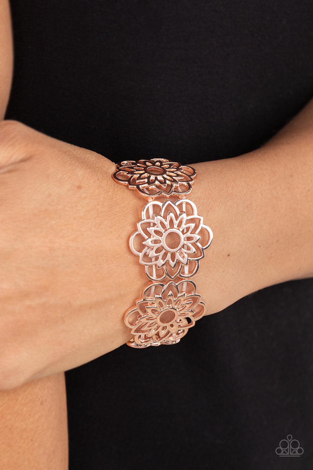 Paparazzi Bracelets - Baroque Bouquet - Rose Gold