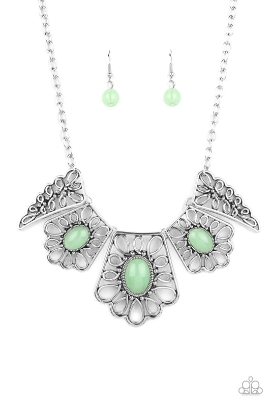 Paparazzi Necklaces - Glimmering Groves - Green