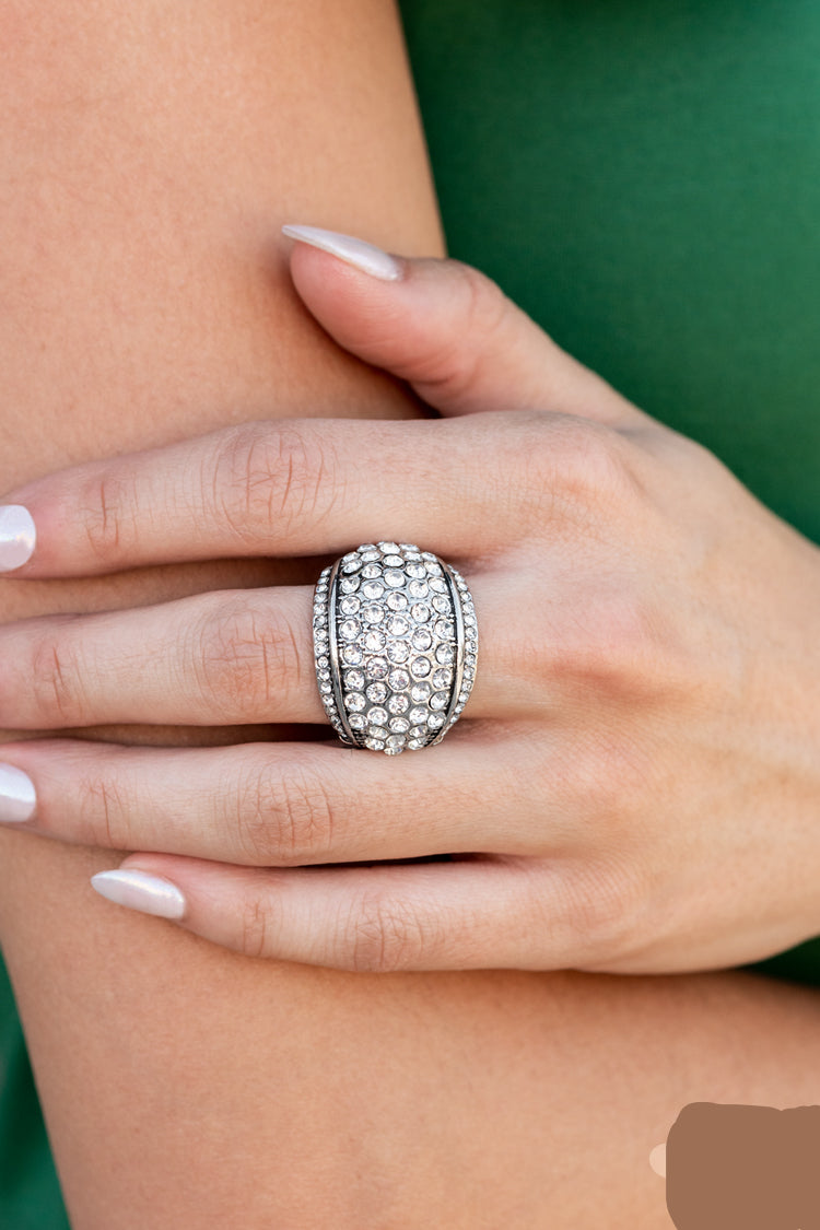 Paparazzi Rings - Running off Sparkle - White