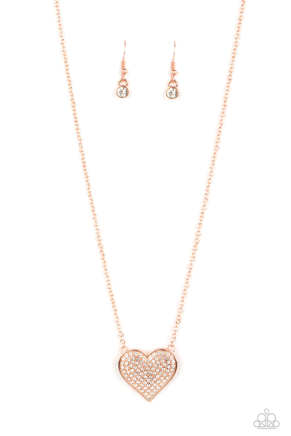 Copper heart necklace on sale paparazzi