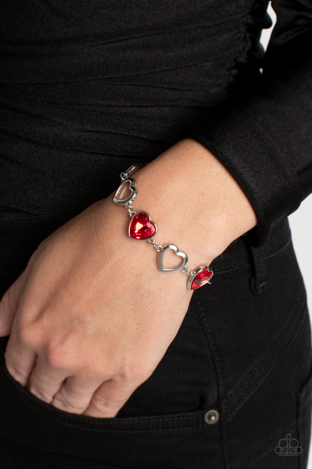 Paparazzi Bracelets - Sentimental Sweethearts - Red
