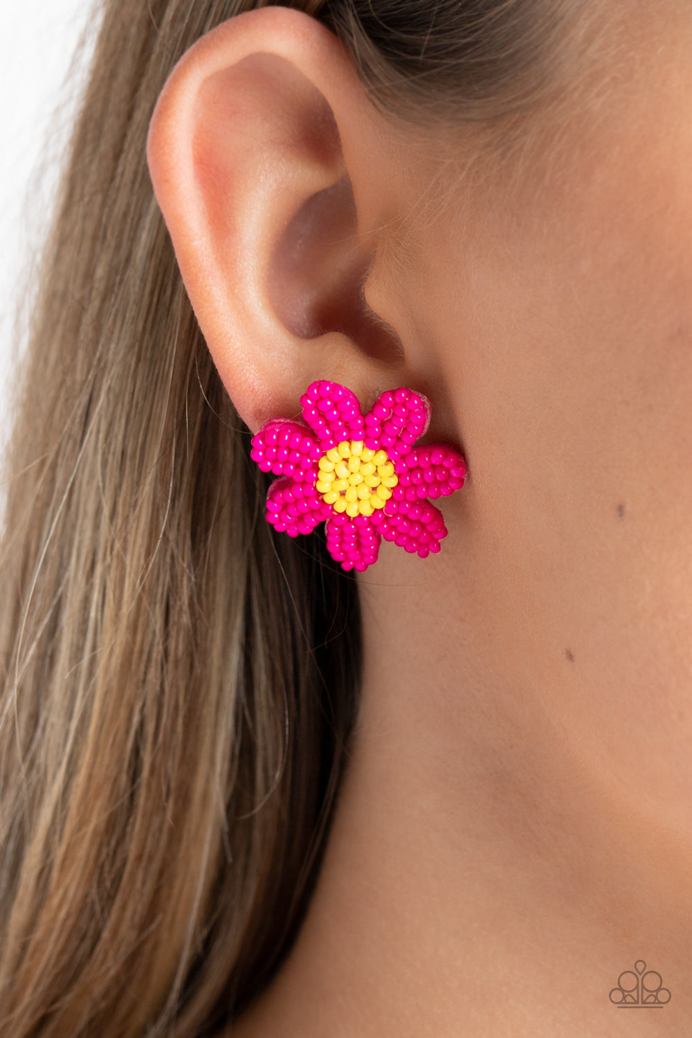 Paparazzi Earrings - Sensational Seeds - Pink