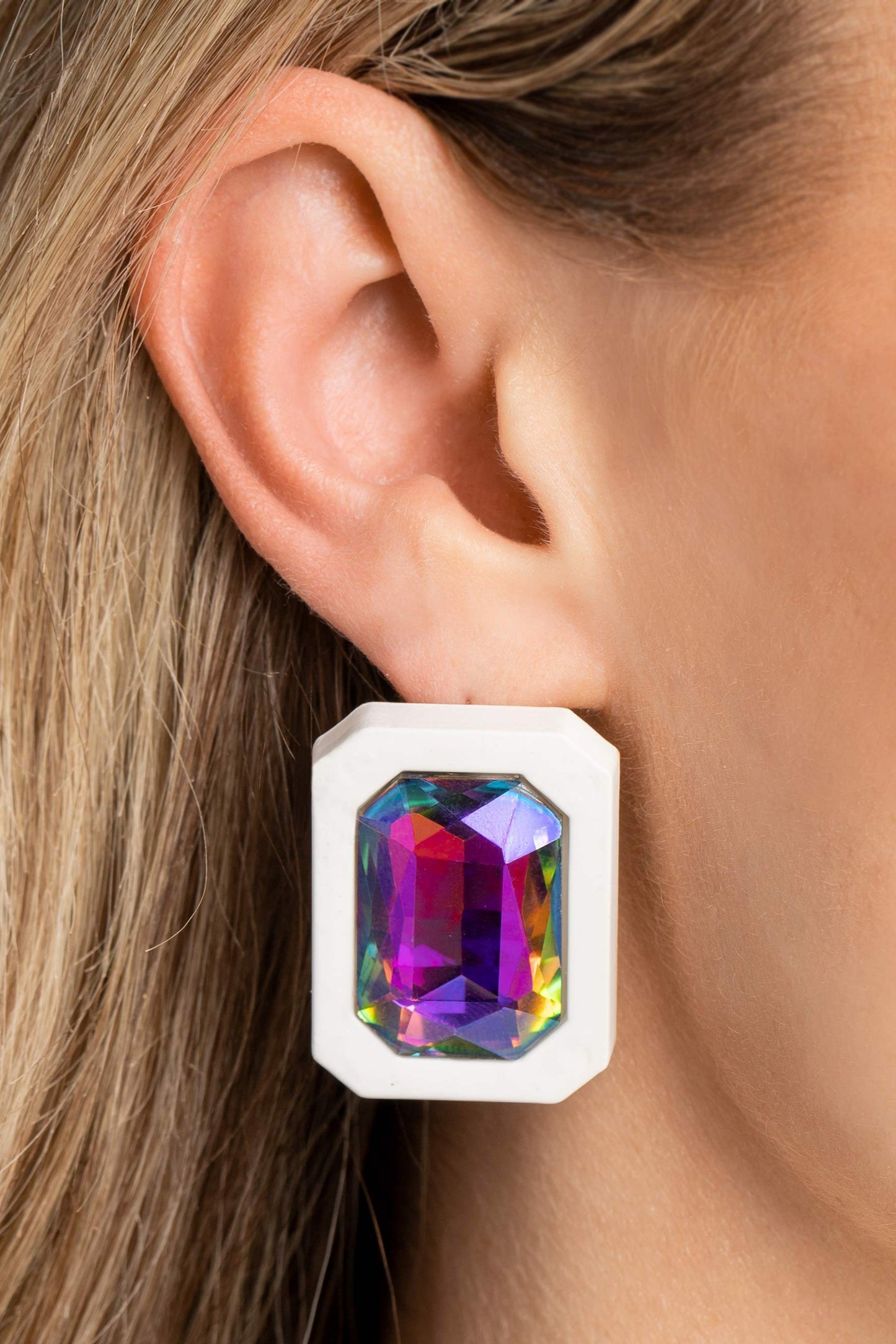 Paparazzi Earrings - Edgy Emeralds - Multi