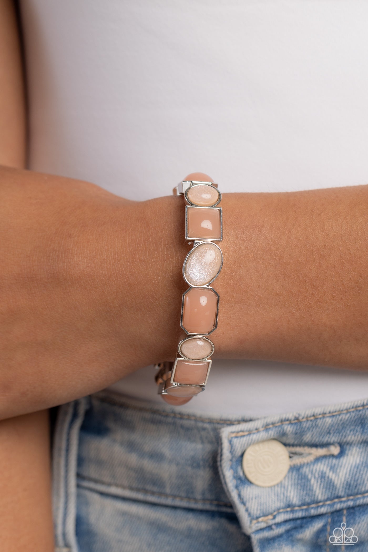 Paparazzi Bracelets - Giving Geometrics - Orange