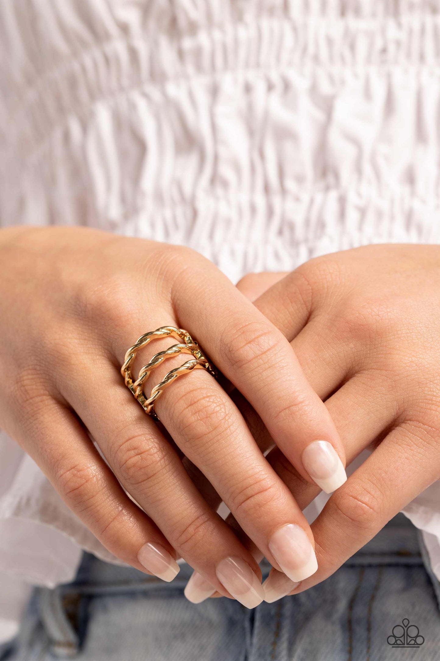 Paparazzi Rings - Corded Command - Gold