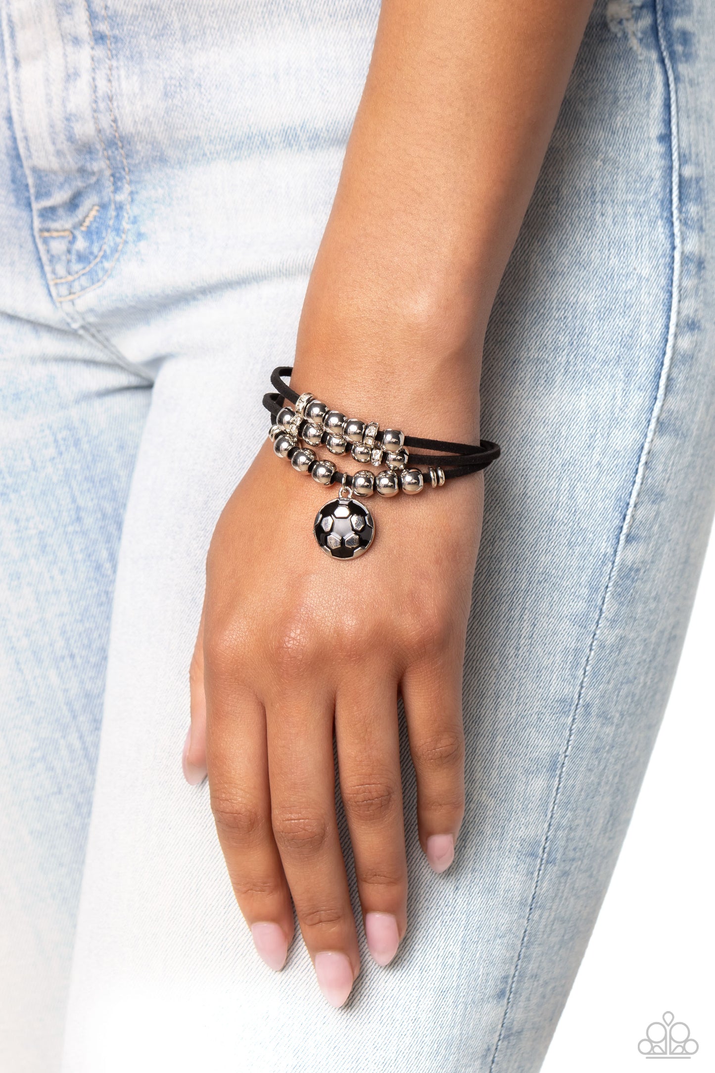 Paparazzi Bracelets - Soccer Player - Black