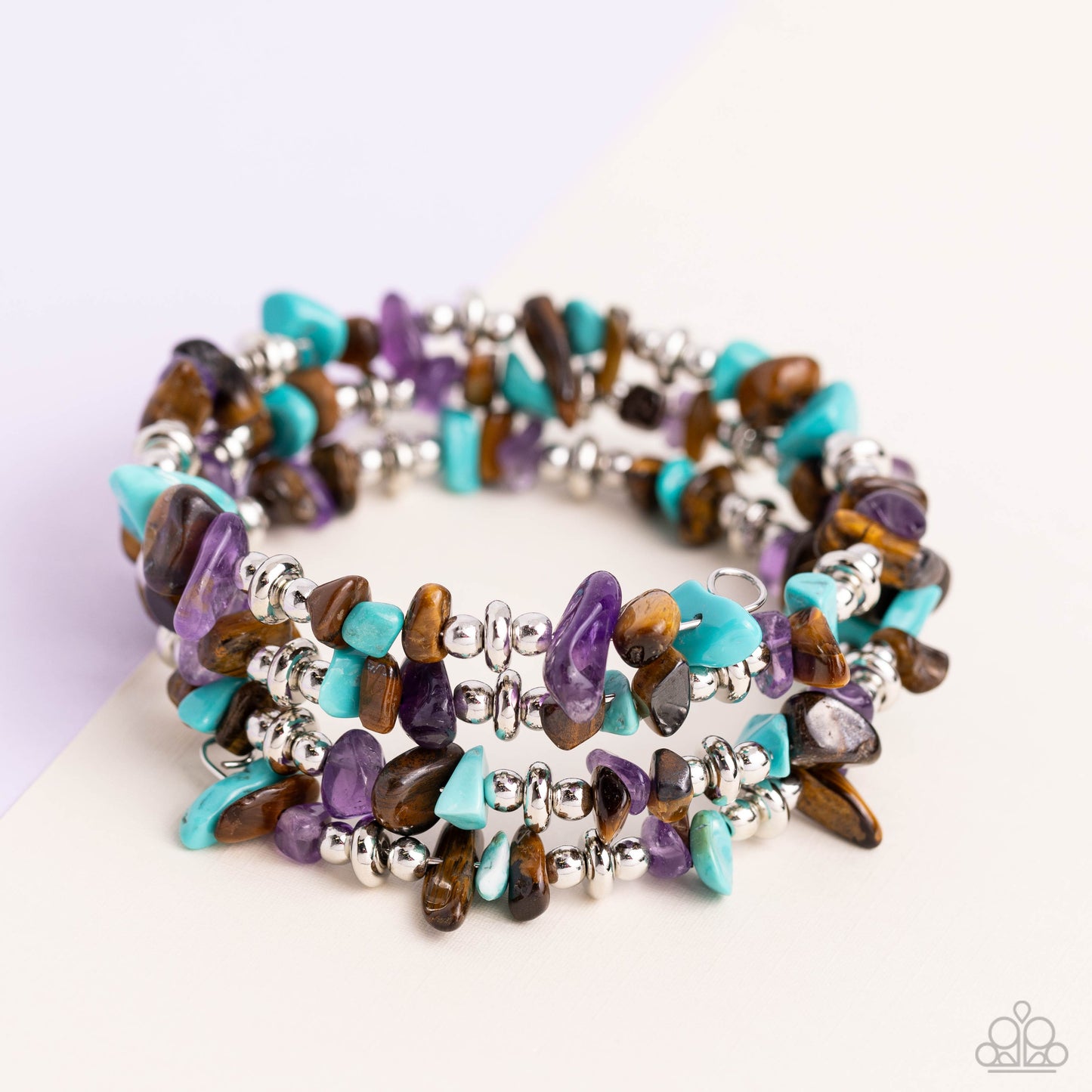 Paparazzi Bracelets - Stacking Stones - Brown