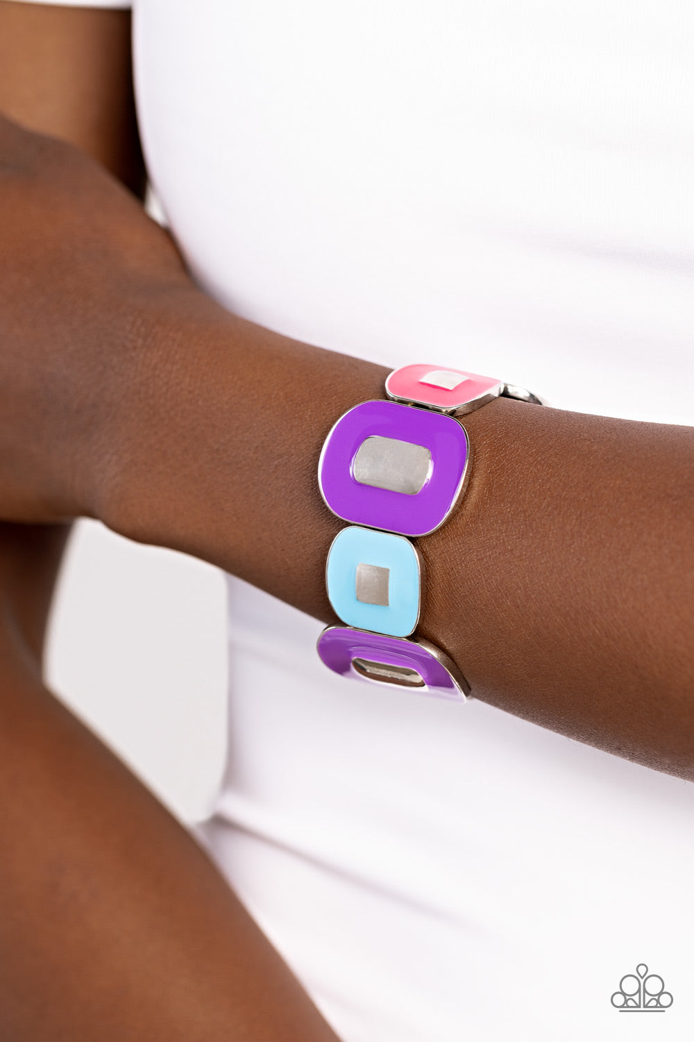 Paparazzi Bracelets - Painted Pairing - Purple