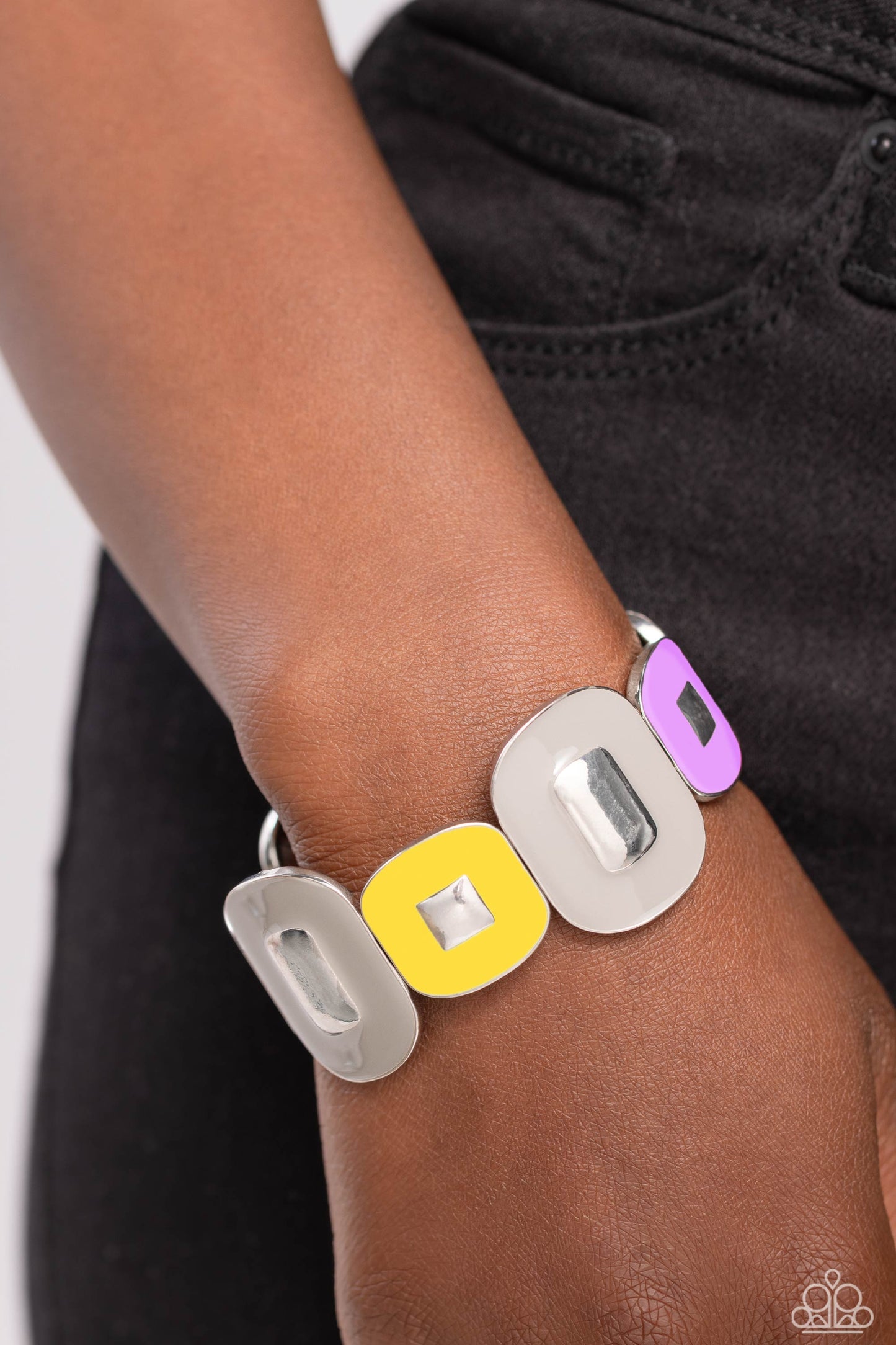 Paparazzi Bracelets - Painted Pairing - Silver