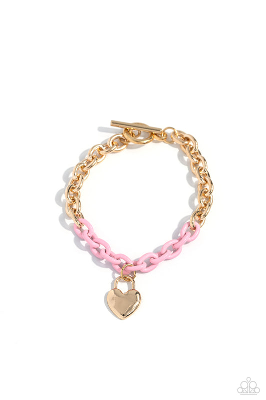 Paparazzi Bracelets - Locked and Loved - Pink