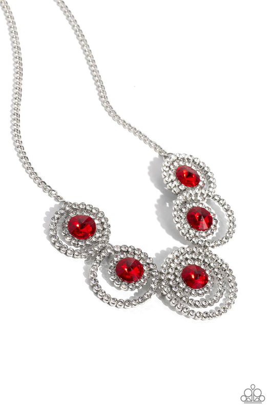 Paparazzi Necklaces - Dramatic Darling - Red