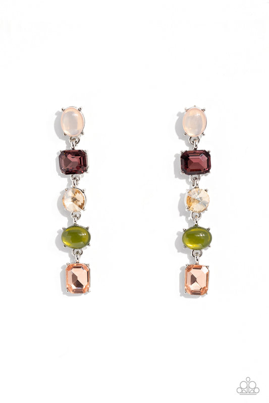 Paparazzi Earrings - Sophisticated Stack - Multi