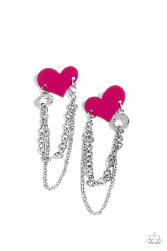 Paparazzi Earrings - Altered Affection - Pink