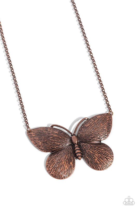 Paparazzi Necklaces - DRAWN to the Wind - Copper