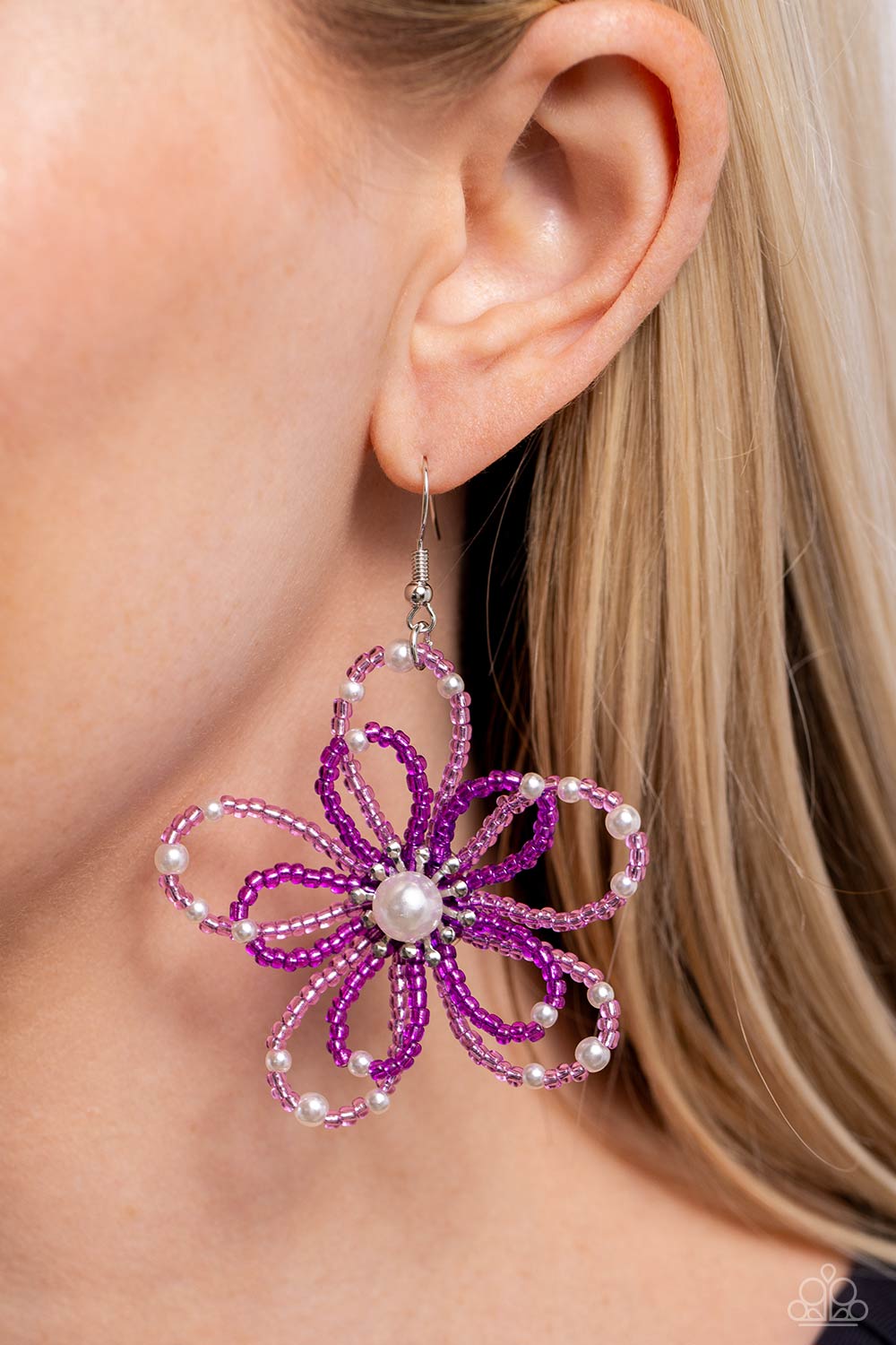 Paparazzi Earrings - PEARL Crush - Purple