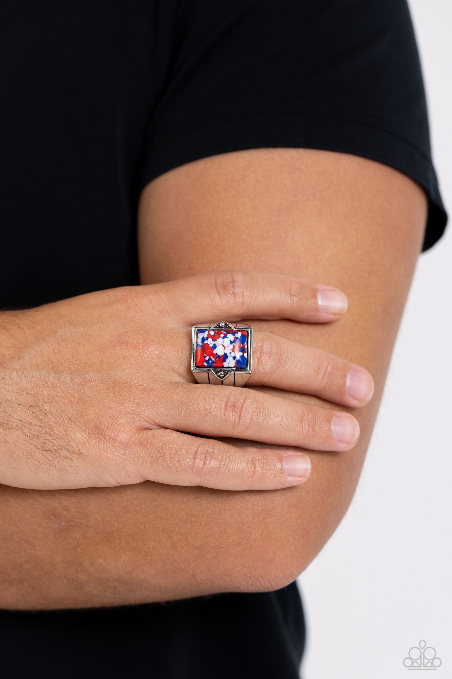 Paparazzi Men's Collection - Startling Stones - Red