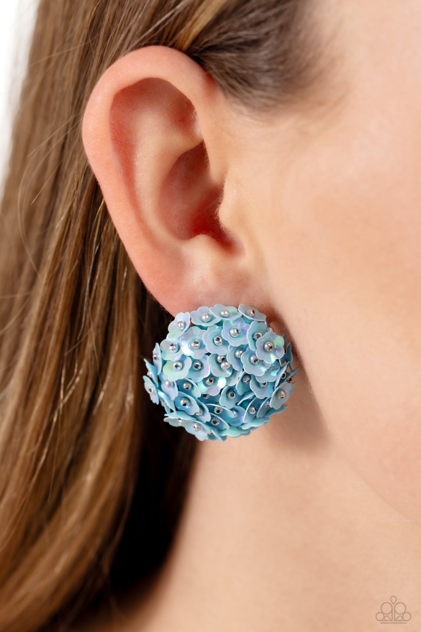 Paparazzi Earrings - Corsage Character - Blue
